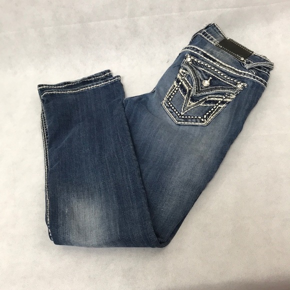 VIGOSS JEANS SZ 3/4 L 33 slim boot - Picture 1 of 13